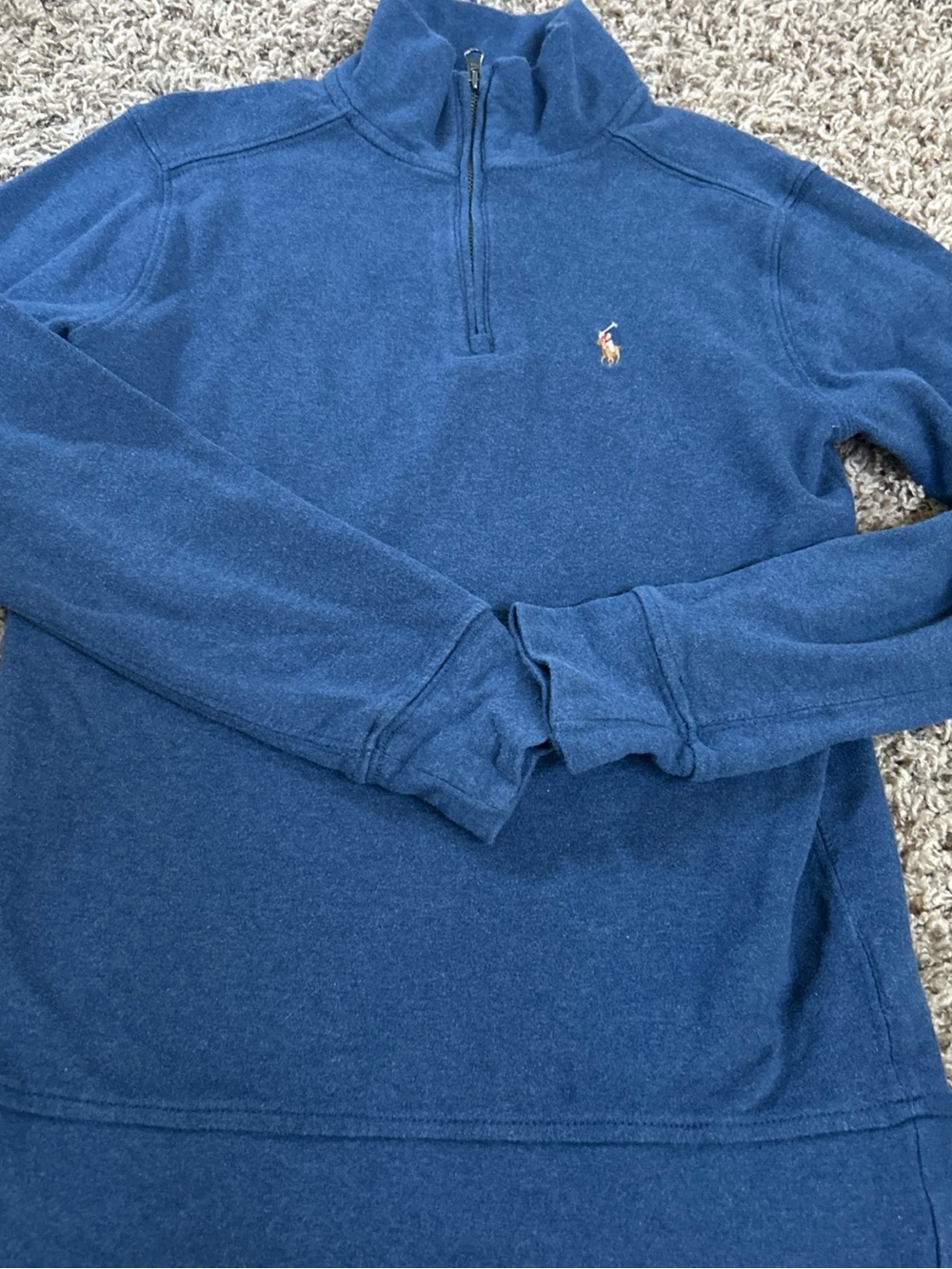 3 Boys Ralph Lauren tops Black and Gray thermal, and two quarter zip- Kids - Picture 2 of 5